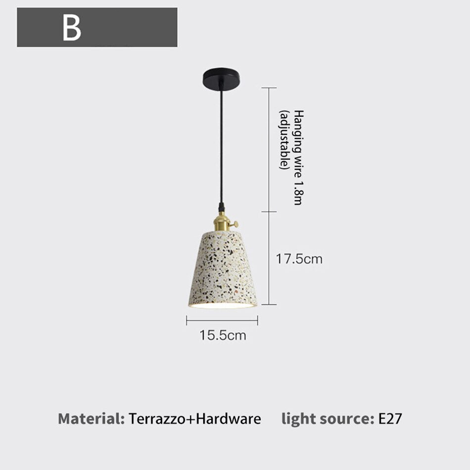 Arisha Luminaires Suspendus LED Élégant Nordiques Ciment Chambre