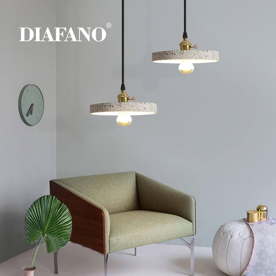 Arisha Luminaires Suspendus LED Élégant Nordiques Ciment Chambre
