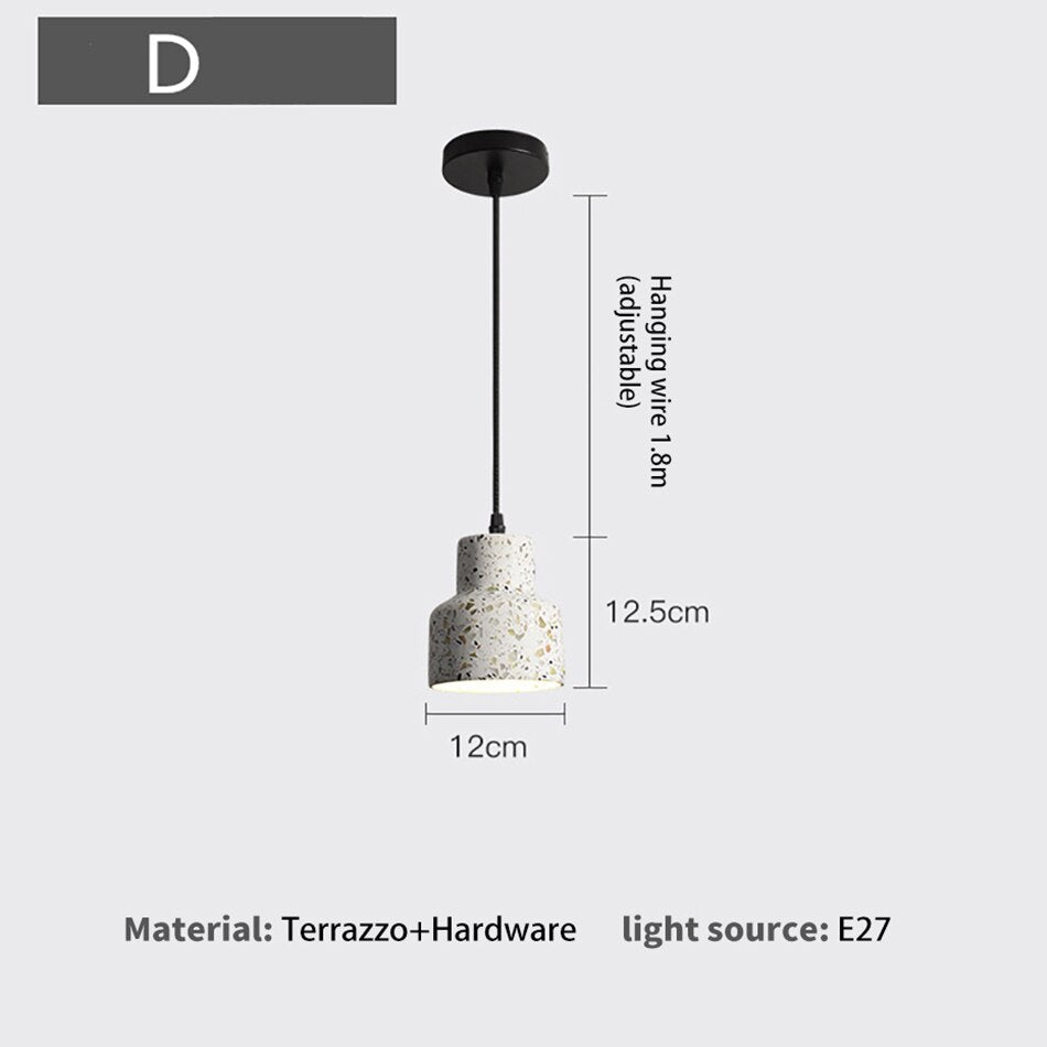 Arisha Luminaires Suspendus LED Élégant Nordiques Ciment Chambre