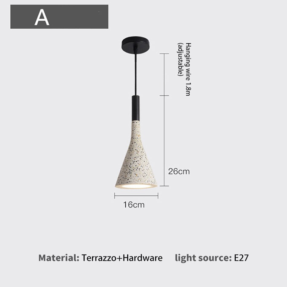 Arisha Luminaires Suspendus LED Élégant Nordiques Ciment Chambre