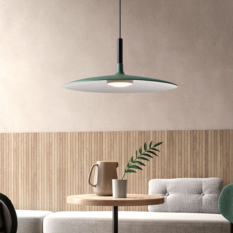 Aria Suspension Ronde Nordique Blanc/Noir/Gris Claire/Armée Verte