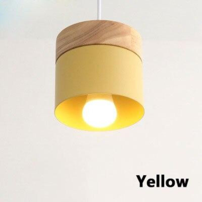 Valentina Suspension LED Macaron Nordique Métal/Bois Chambre