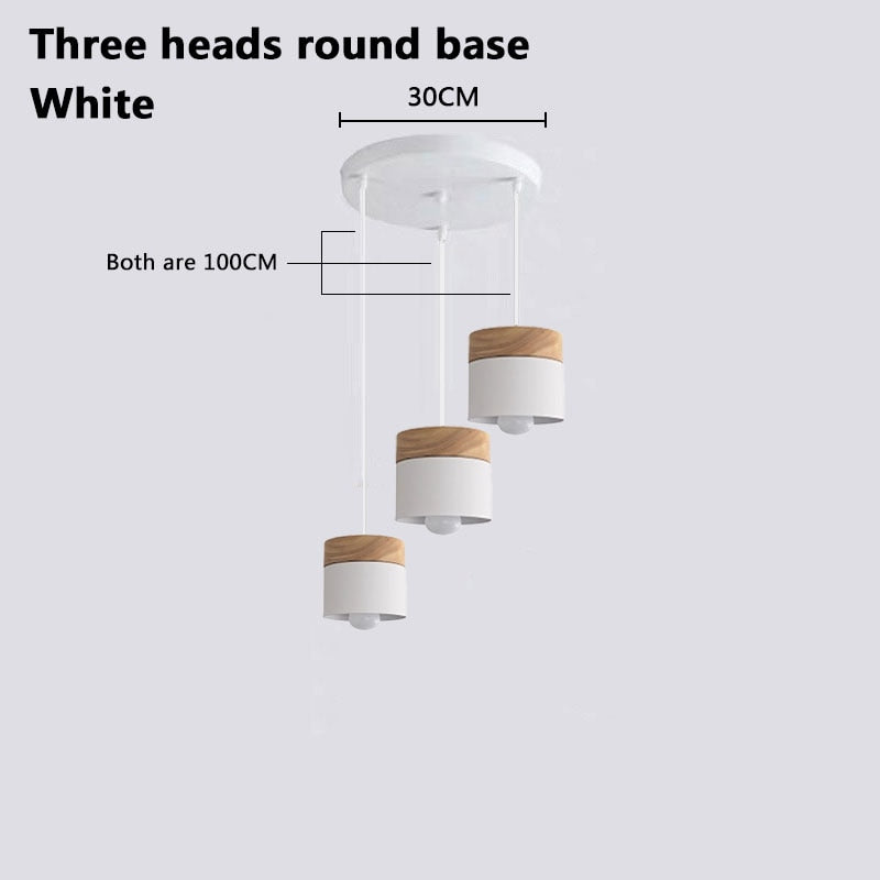 Valentina Suspension LED Macaron Nordique Métal/Bois Chambre