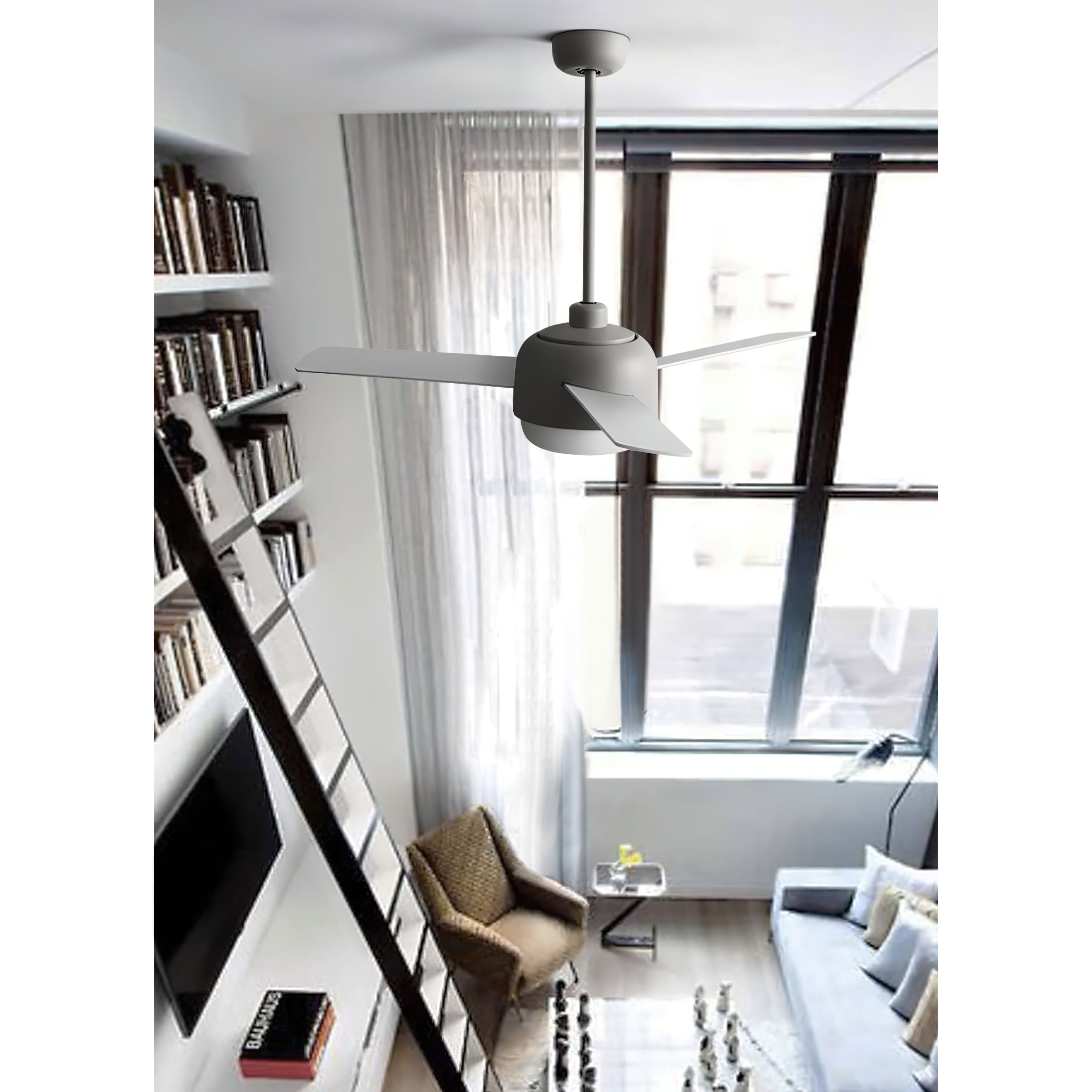 Velaee Nordic Macaron Metal Ceiling Fan Light - Lamp Copper