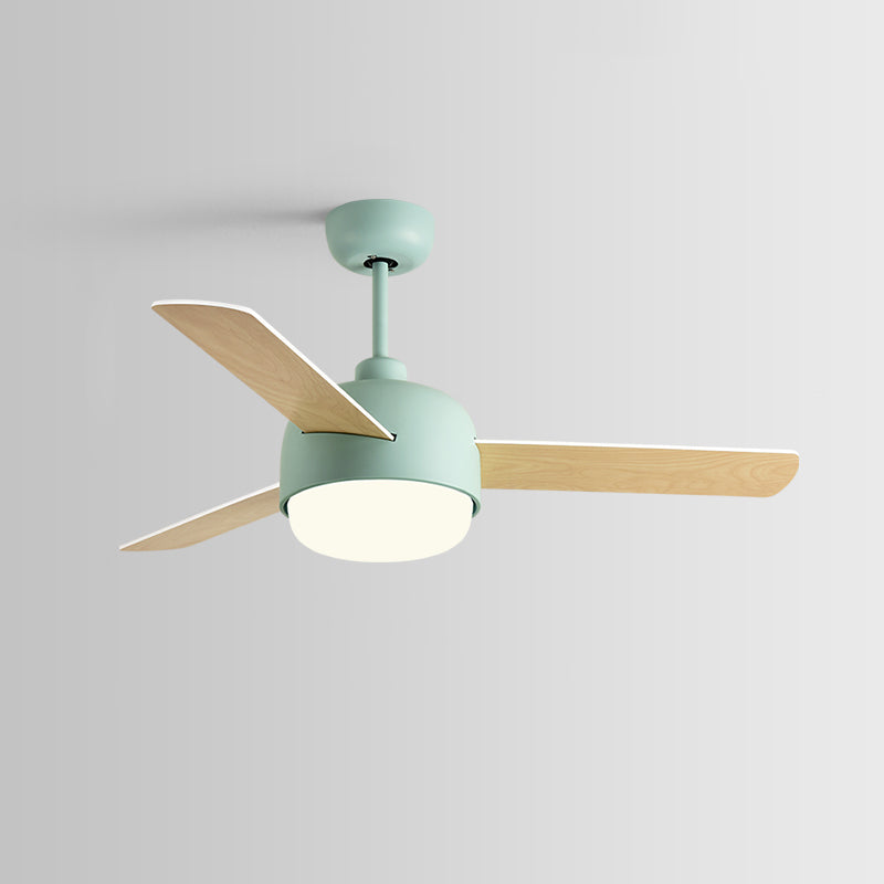 Velaee Nordic Macaron Metal Ceiling Fan Light - Lamp Copper