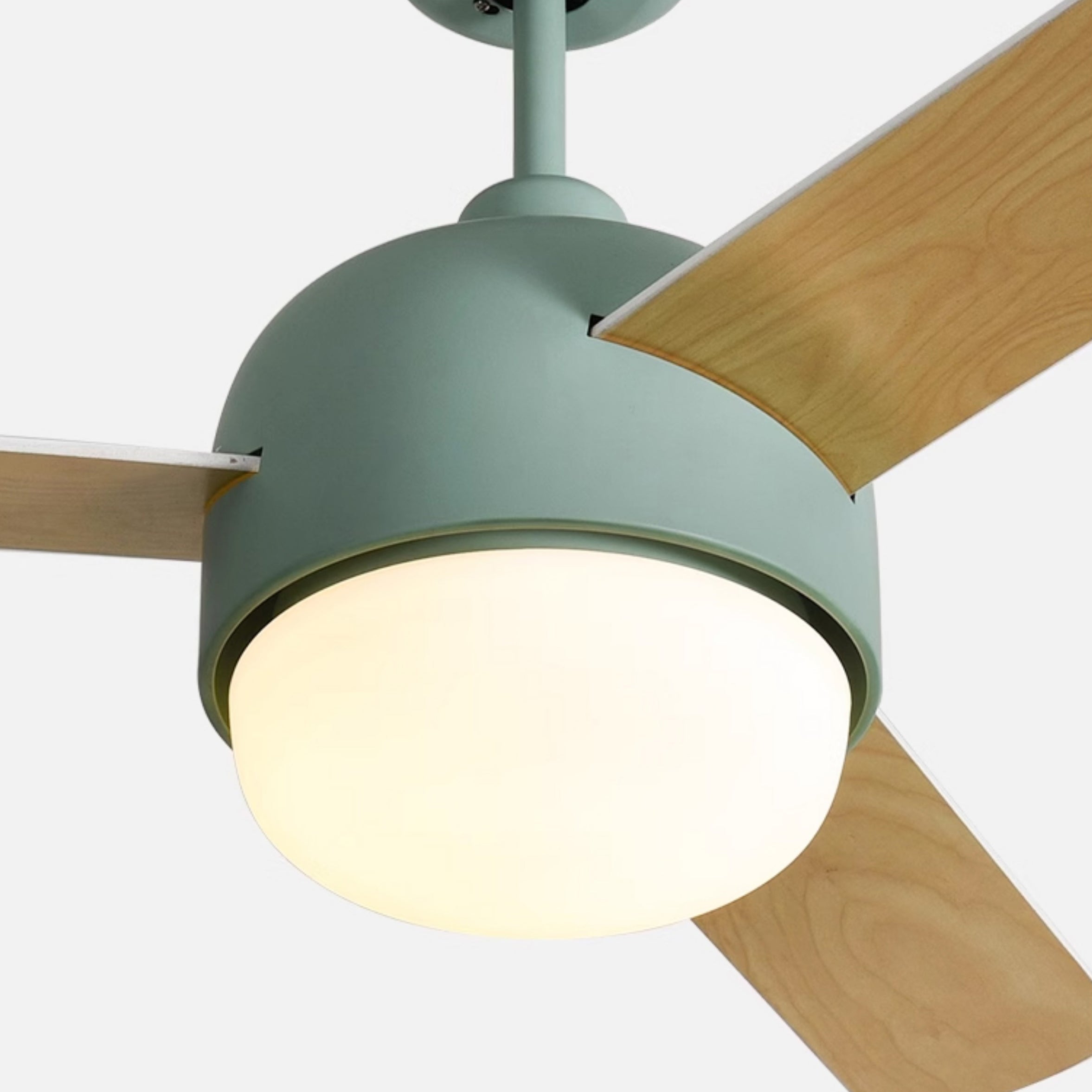 Velaee Nordic Macaron Metal Ceiling Fan Light - Lamp Copper