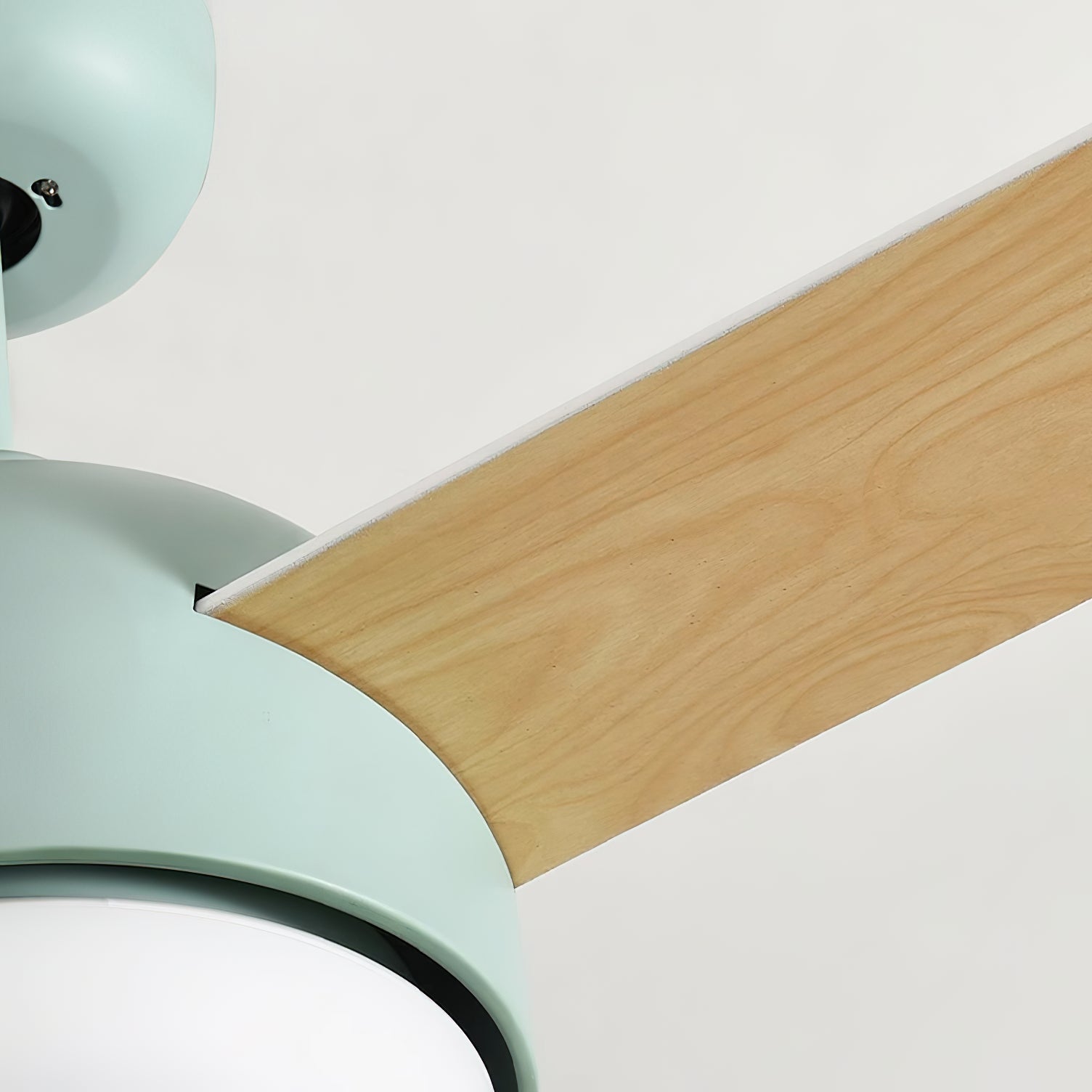 Velaee Nordic Macaron Metal Ceiling Fan Light - Lamp Copper