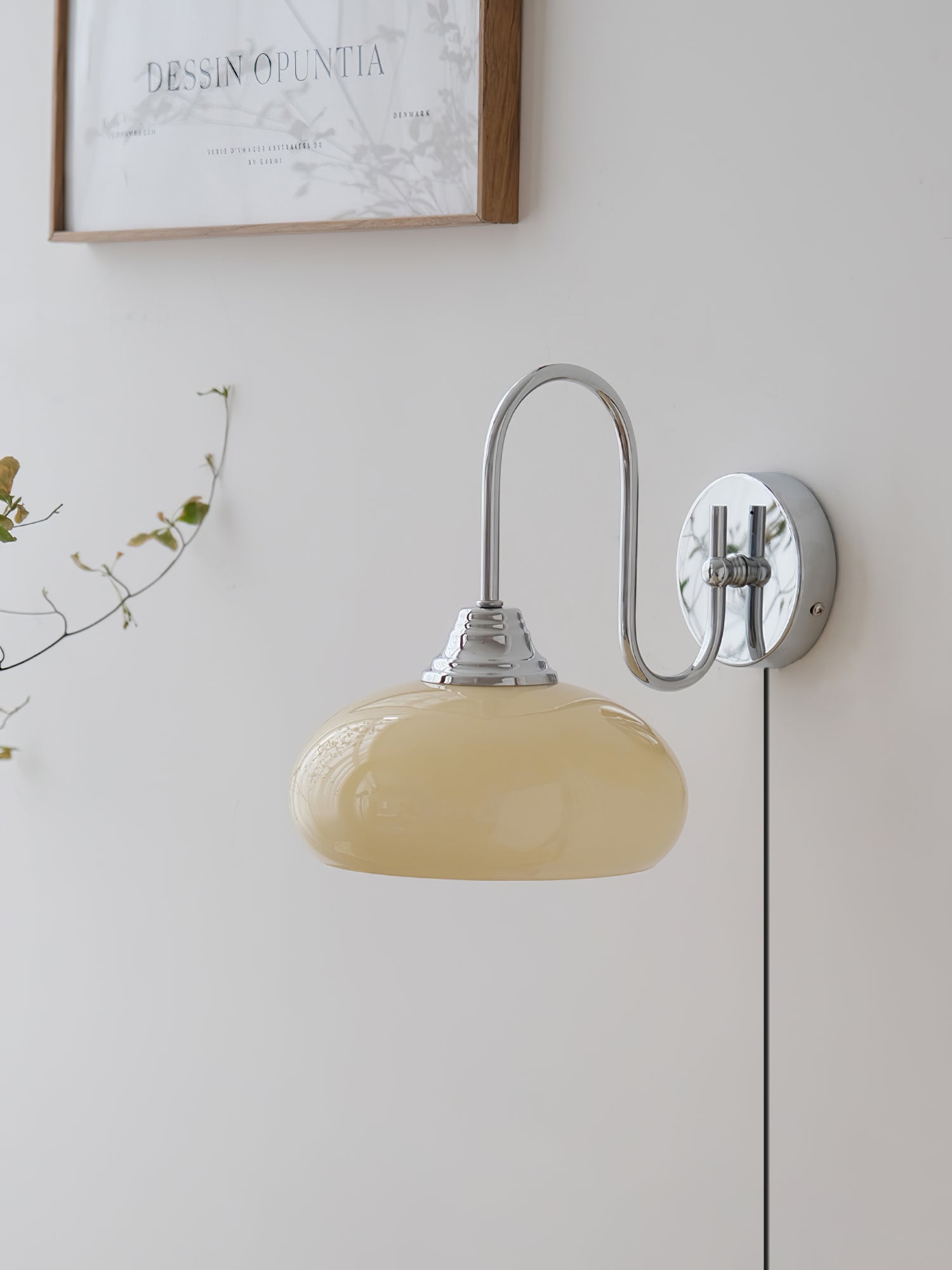 Ulsilia Premium Nordic Plug-in Metal Glass Wall Lamp - Lamp Copper