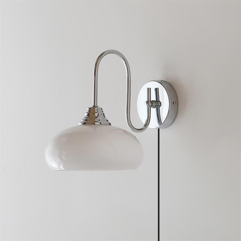 Ulsilia Premium Nordic Plug-in Metal Glass Wall Lamp - Lamp Copper