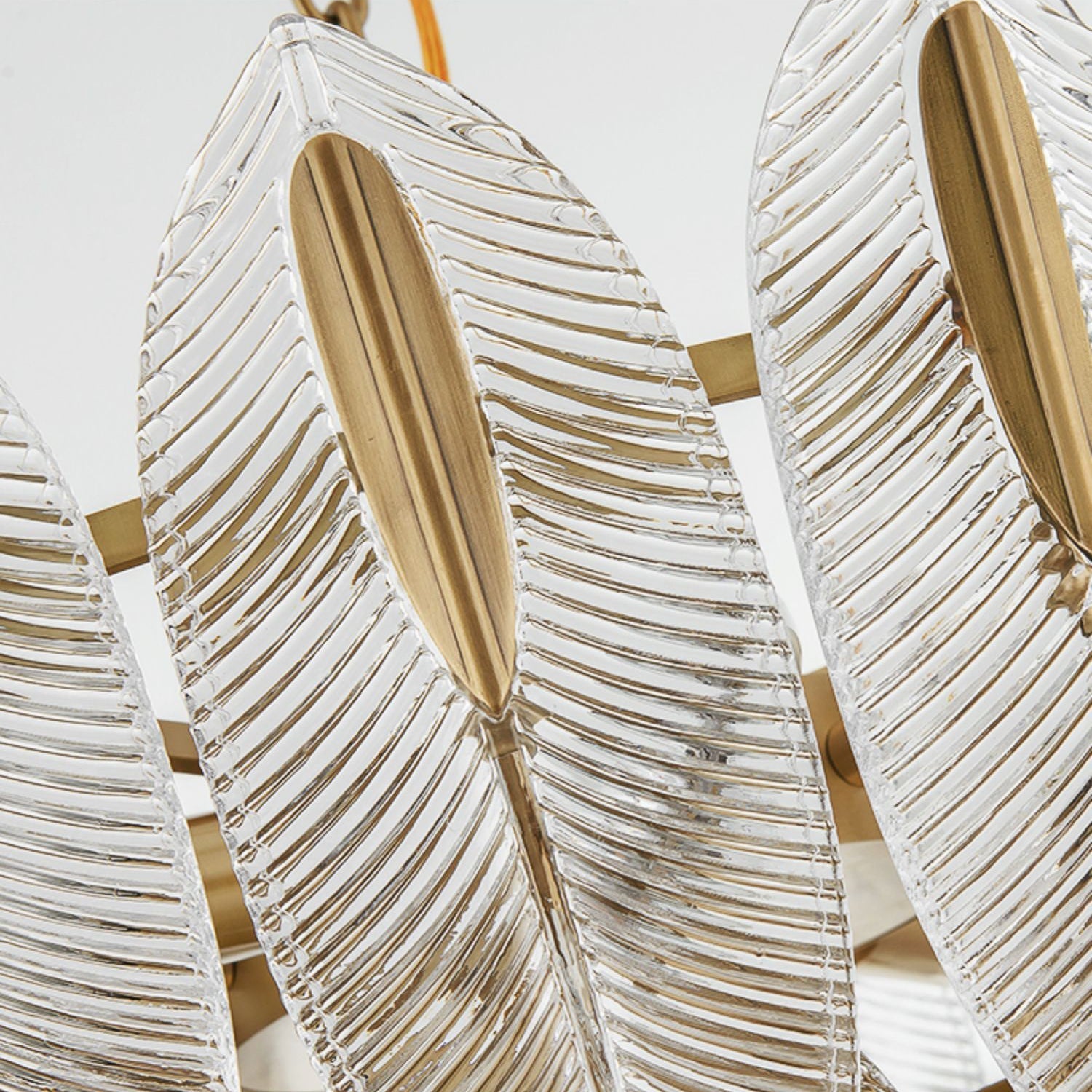 Ivthayra Postmodern Luxury Brass Glass Chandelier - Lamp Copper