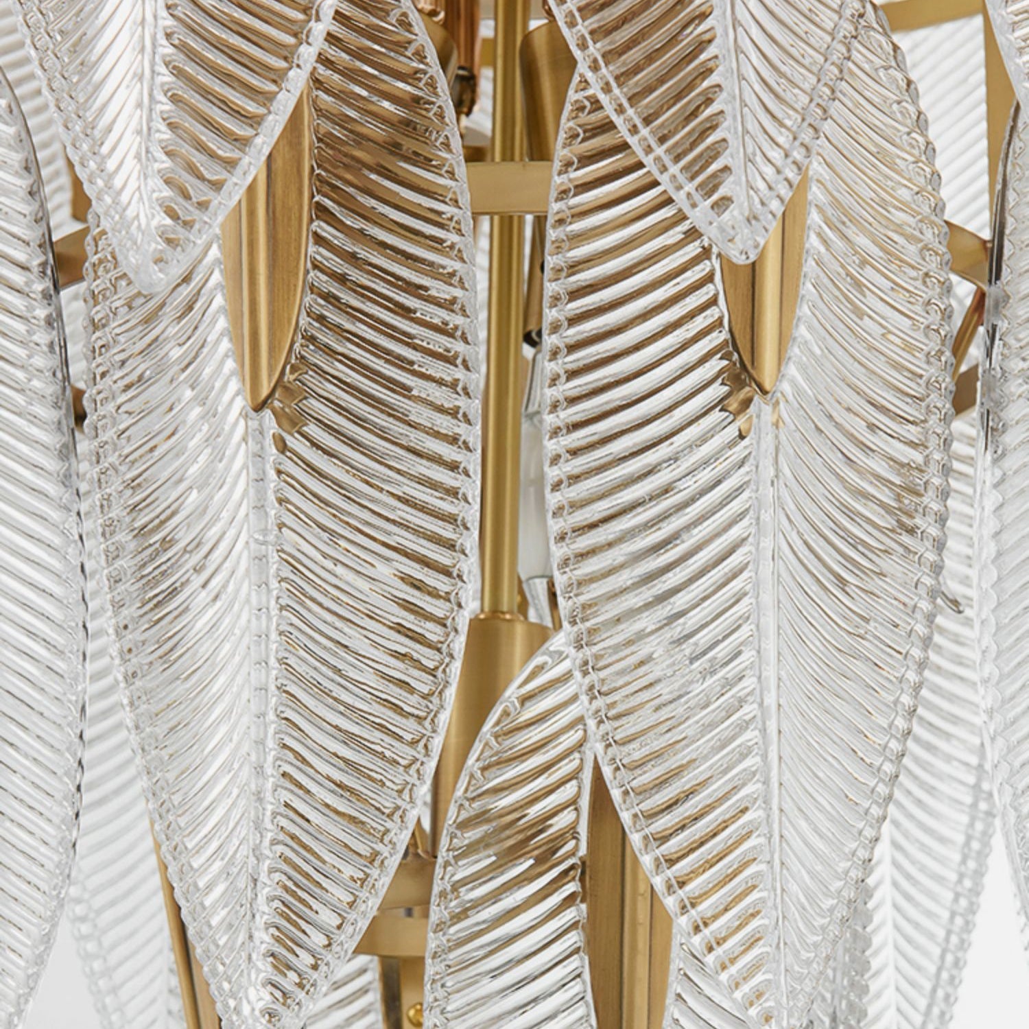 Ivthayra Postmodern Luxury Brass Glass Chandelier - Lamp Copper