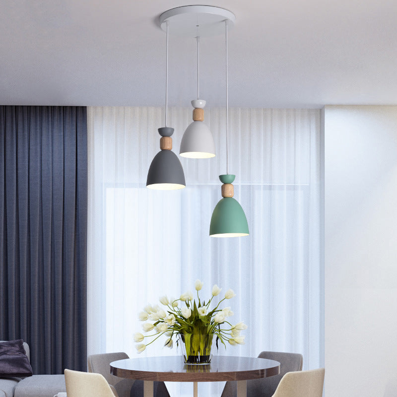 Valentina Moderne Minimaliste LED Suspension Métal/Bois Salon/Chambre à coucher