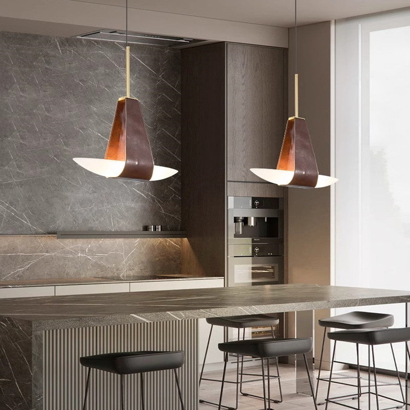 Valentina Suspension Luminaire Industrielle Rouge Verre Métal Salon