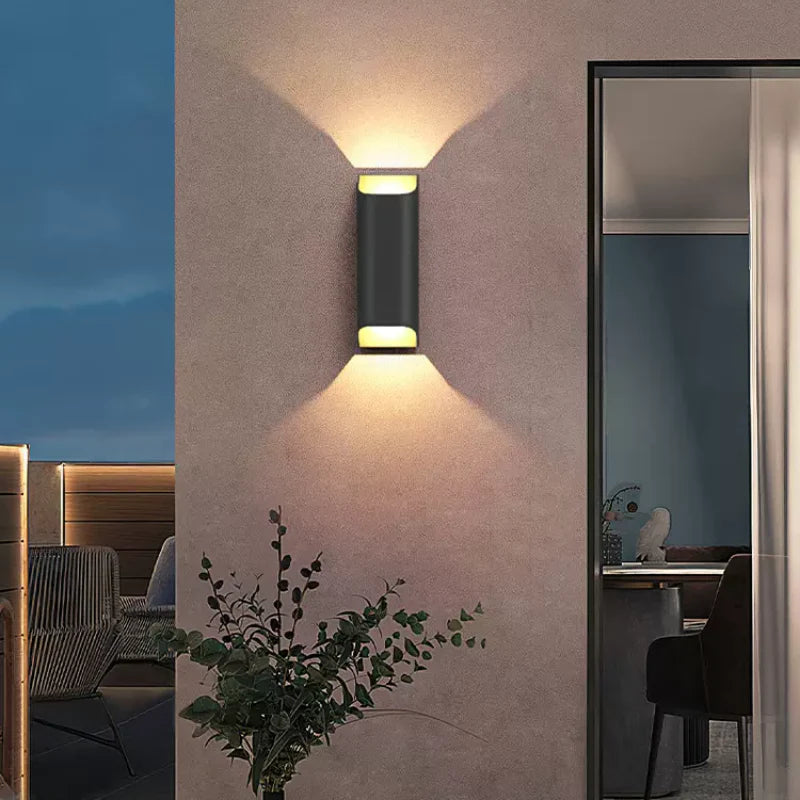 Ray Vintage Design LED Applique Murale Noir Métal Extérieur