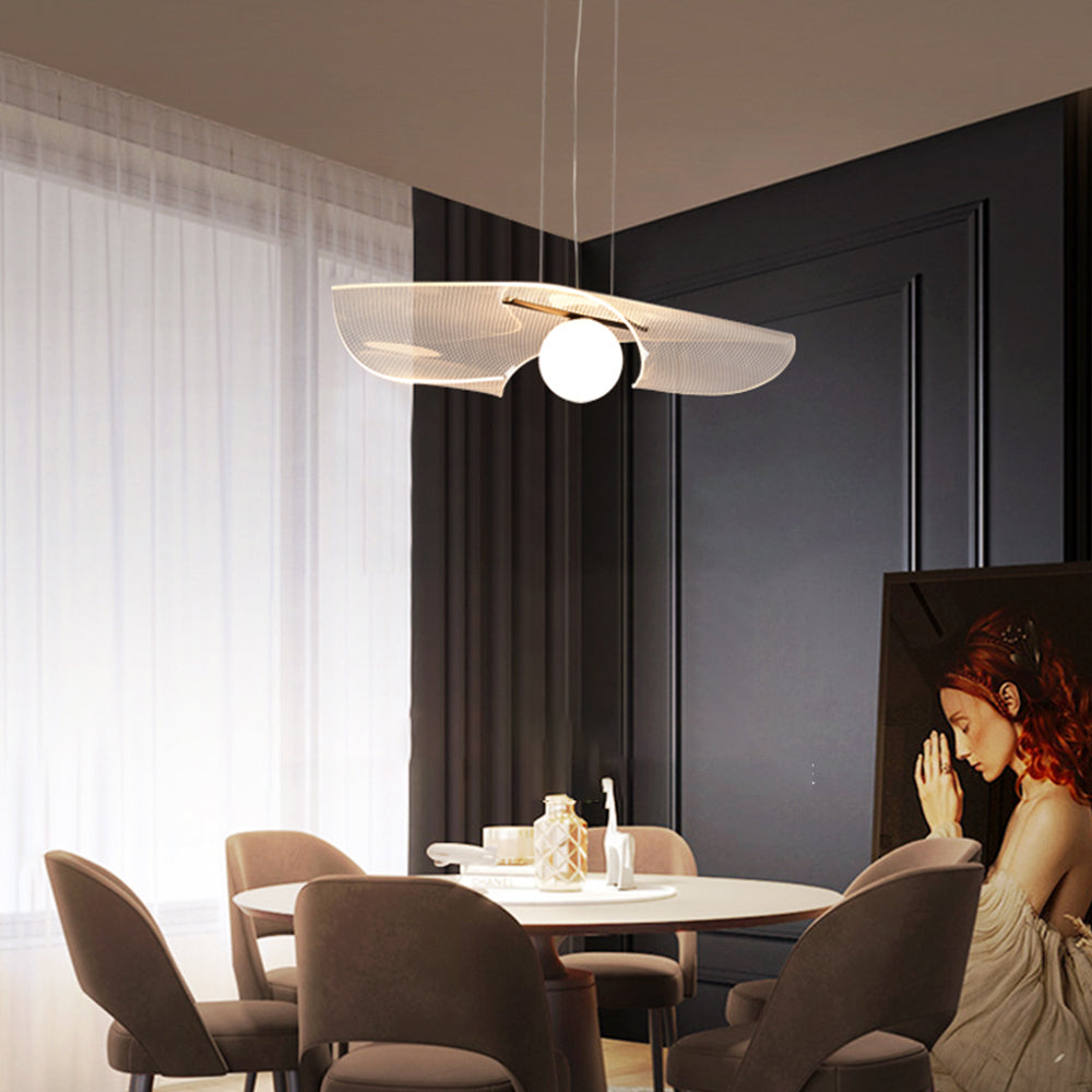 Arisha Suspension LED Minimaliste Acrylique Métal Salon