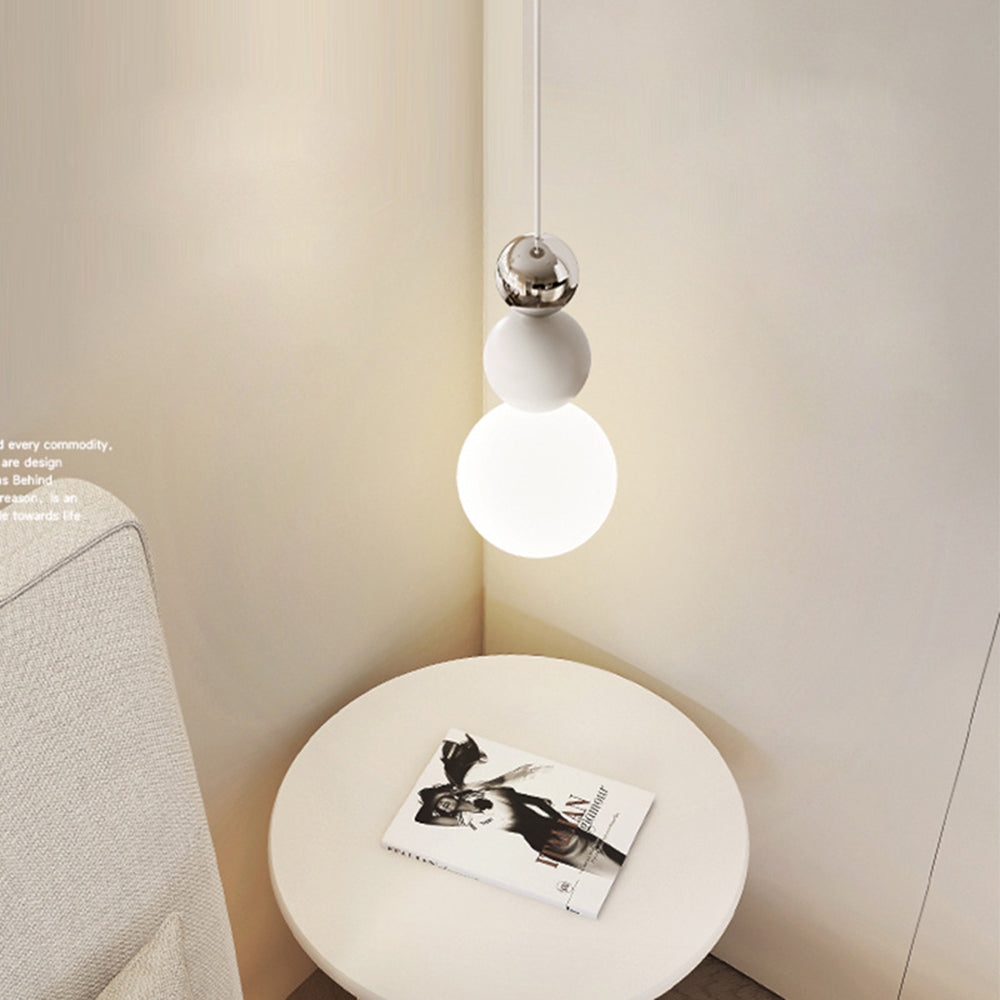 Valentina Suspension LED Moderne Bauhaus Verre Métal Chambre à Coucher