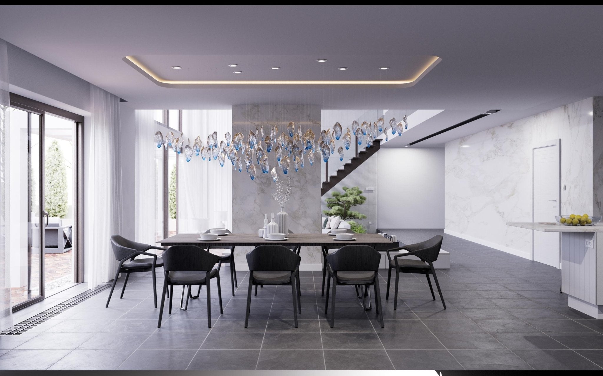 Ocean Drift Blown Glass Customize Chandelier - Vakkerlight