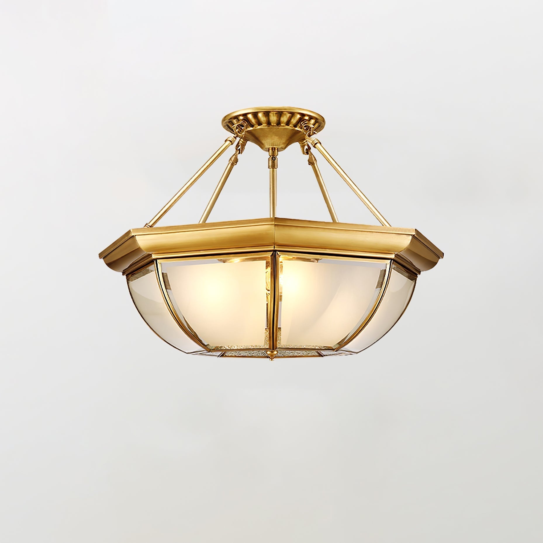 Bowl Shaped Brass Ceiling Lamp - Blowlighting