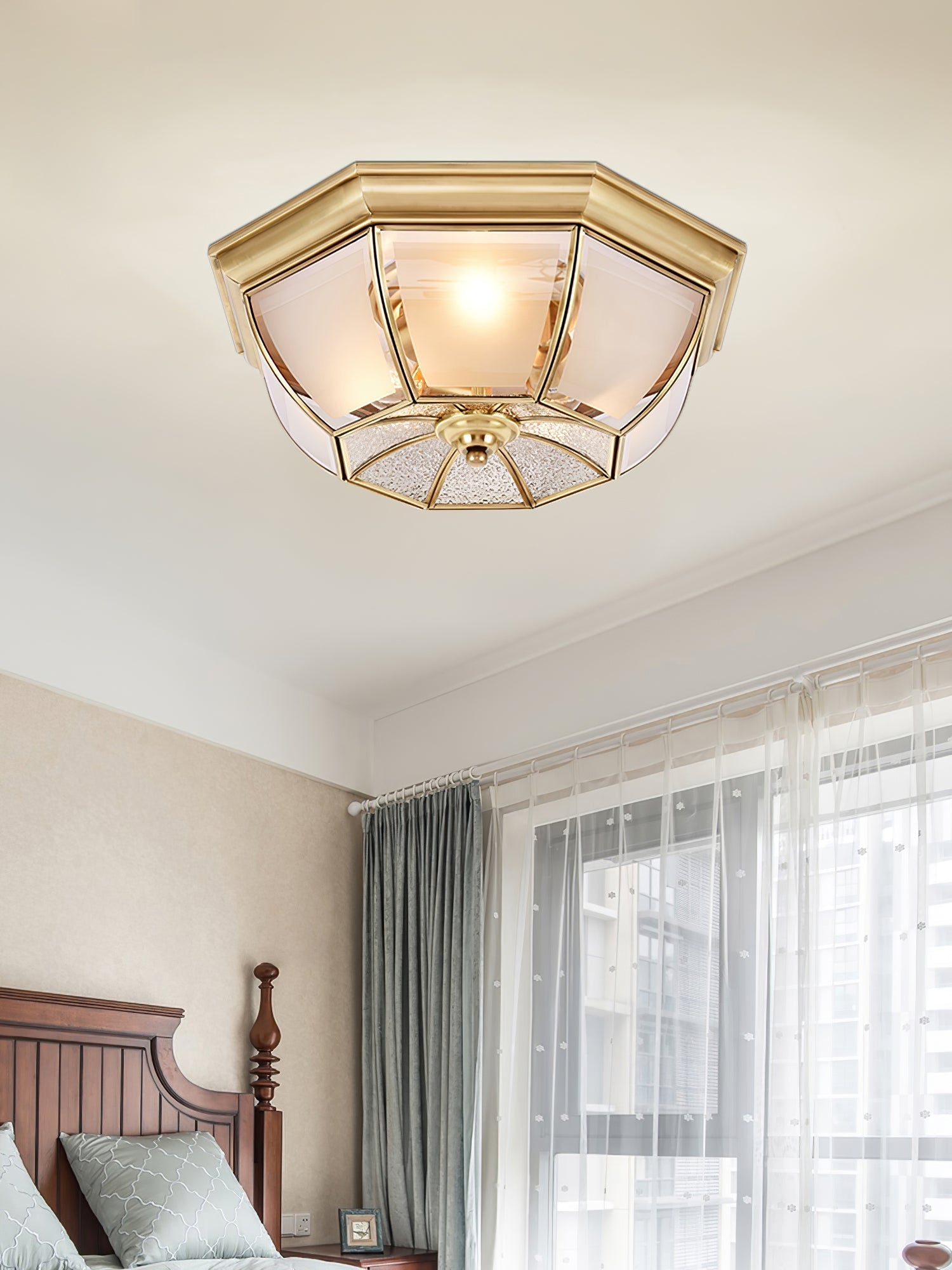 Bowl Shaped Brass Ceiling Lamp - Blowlighting