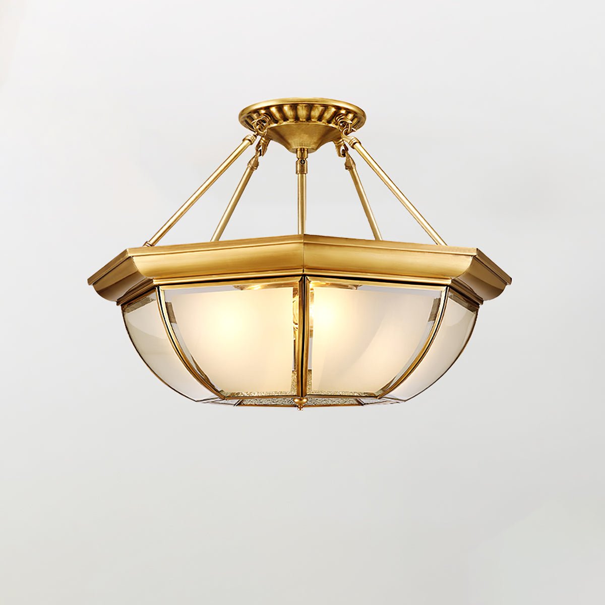 Bowl Shaped Brass Ceiling Lamp - Blowlighting