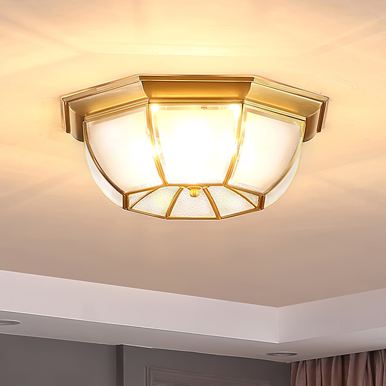 Bowl Shaped Brass Ceiling Lamp - Blowlighting