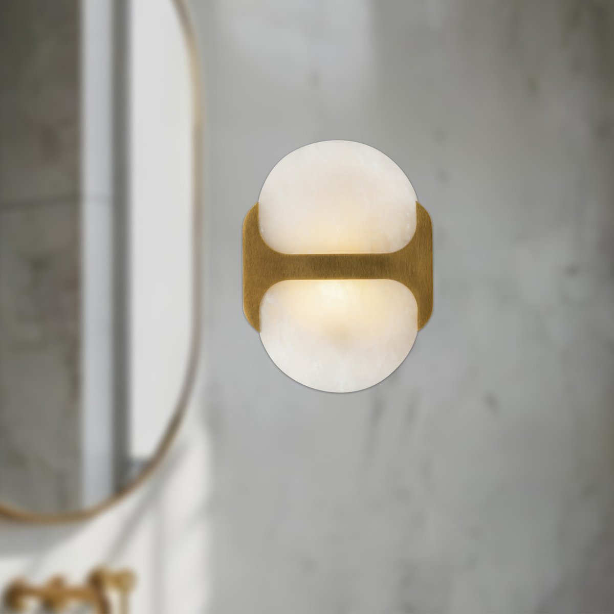 Ulthaora Double Globe Alabaster Wall Ligh - Letslighting