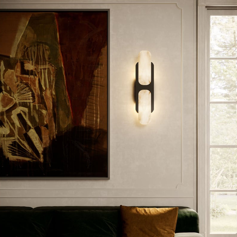 Ulthaora Double Globe Alabaster Wall Ligh - Letslighting