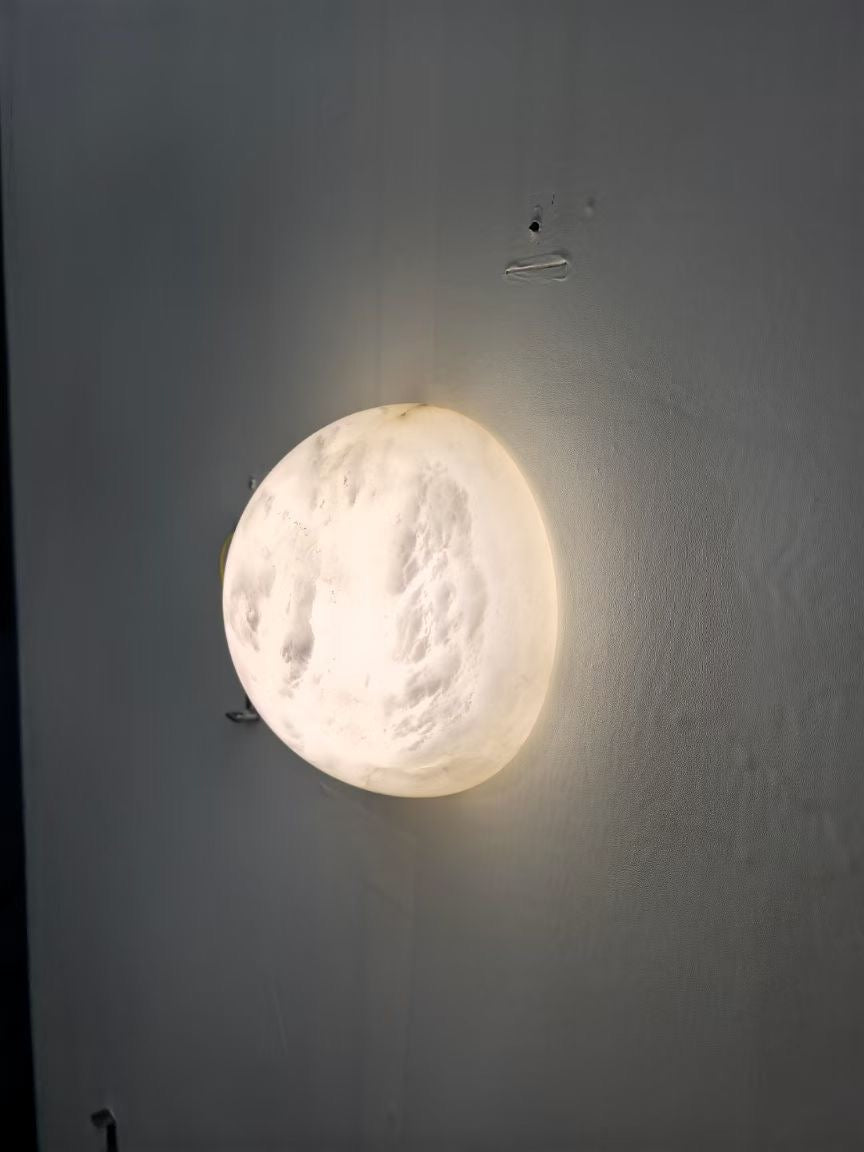Nyraean Modern Minimalist Alabaster Wall Lamp - Lamp Copper