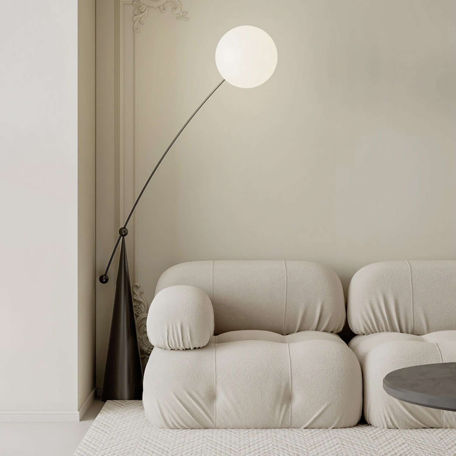 Opal Arc Floor Lamp - Blowlighting
