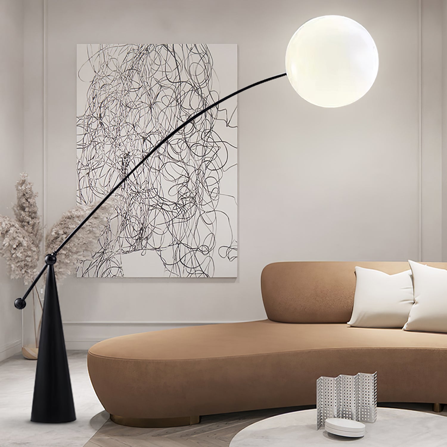 Opal Arc Floor Lamp - Blowlighting