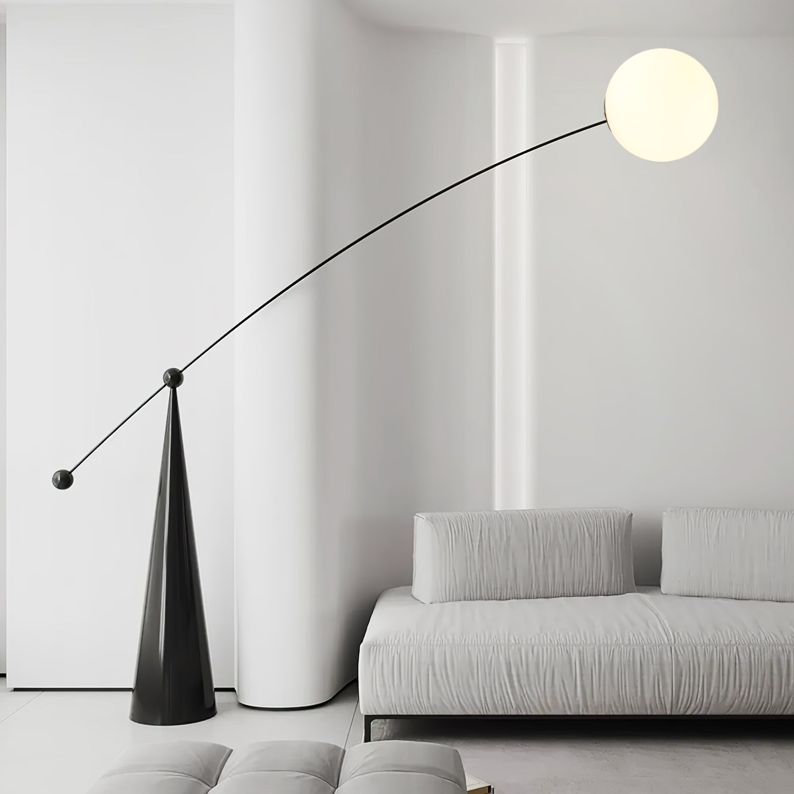 Opal Arc Floor Lamp - Blowlighting
