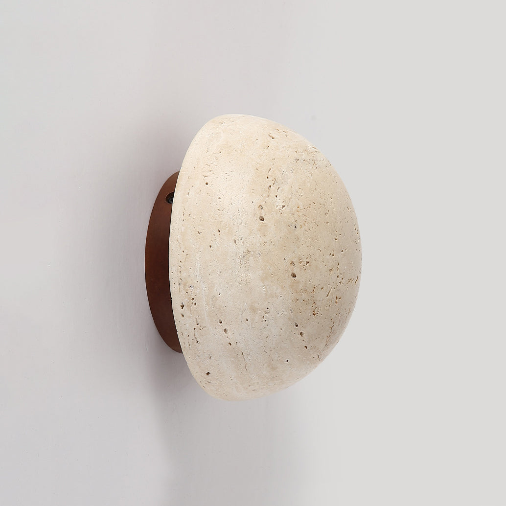 Cinorisra Modern Minimalist Stone Travertine Wall Lamp - Lamp Copper