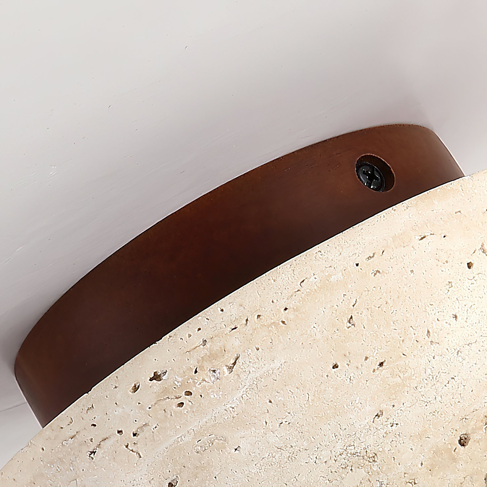 Cinorisra Modern Minimalist Stone Travertine Wall Lamp - Lamp Copper