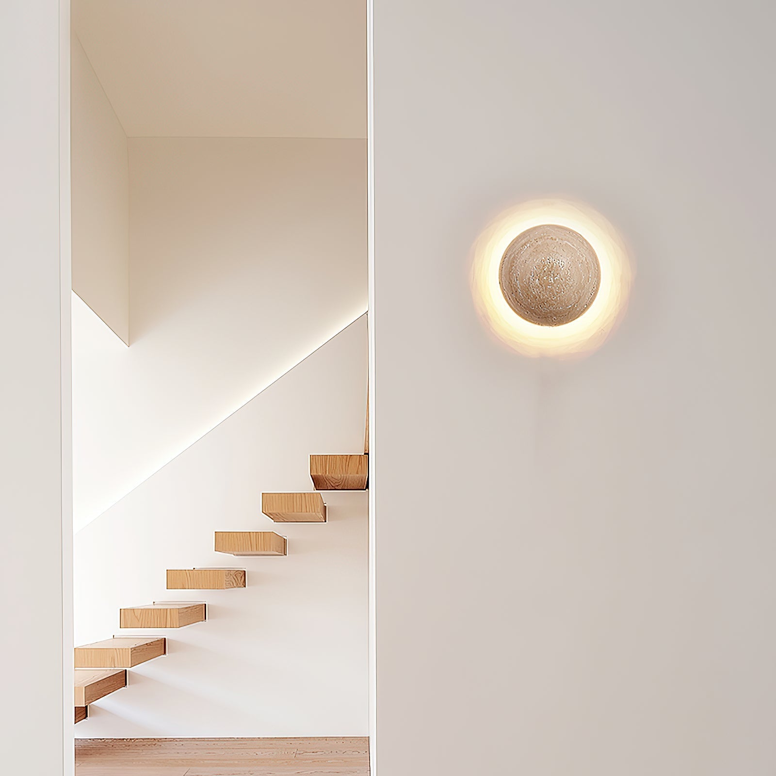 Cinorisra Modern Minimalist Stone Travertine Wall Lamp - Lamp Copper