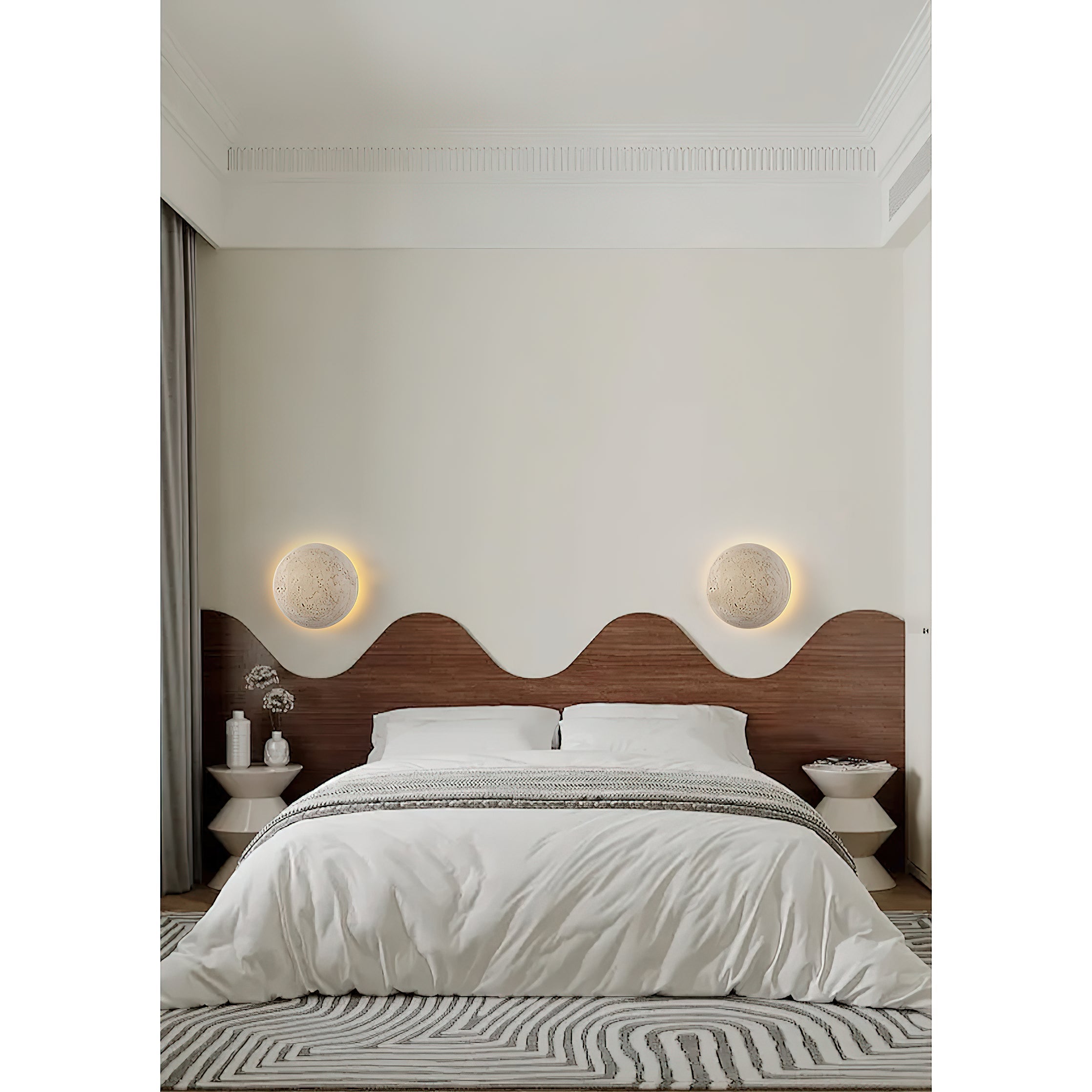 Cinorisra Modern Minimalist Stone Travertine Wall Lamp - Lamp Copper