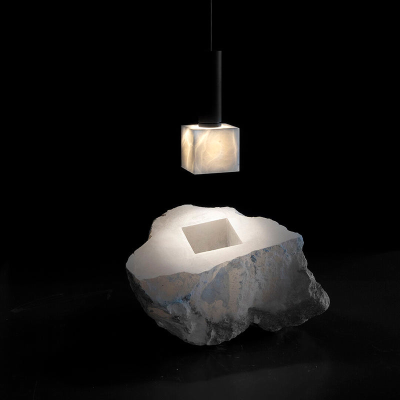 Lymiror Modern Minimalist Alabaster Pendant Lamp - Lamp Copper