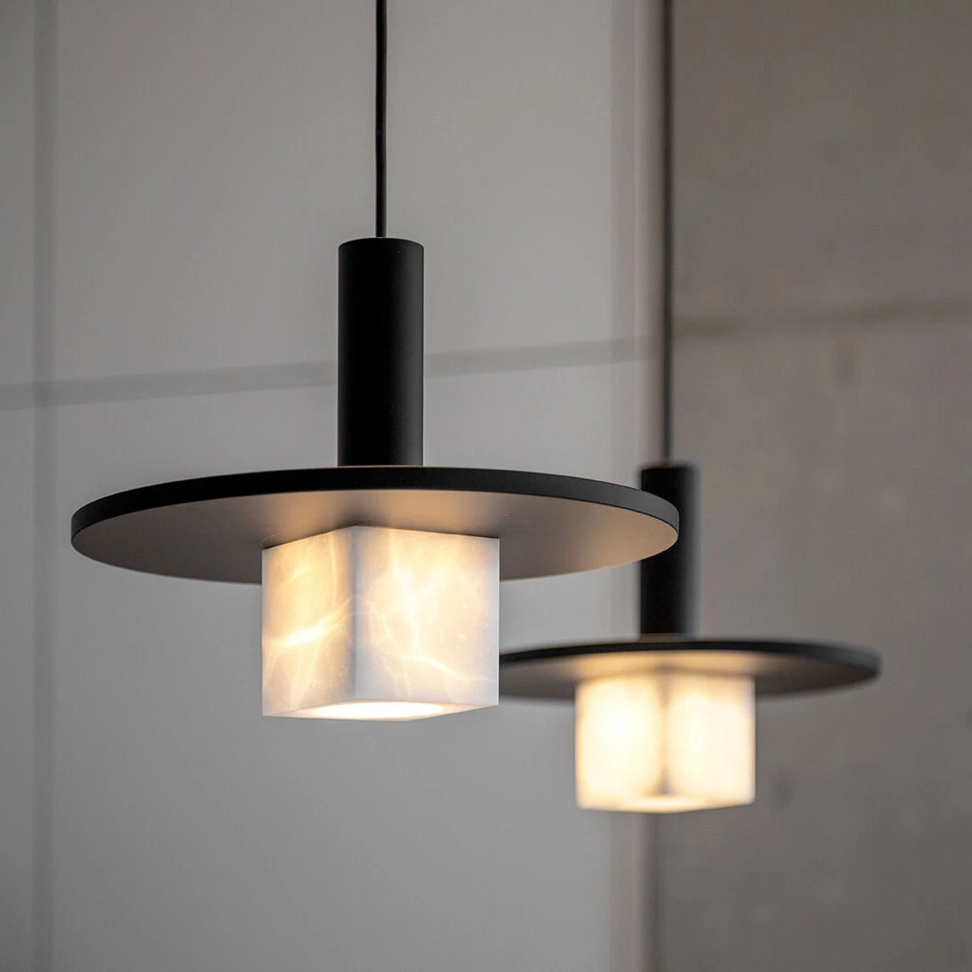 Lymiror Modern Minimalist Alabaster Pendant Lamp - Lamp Copper