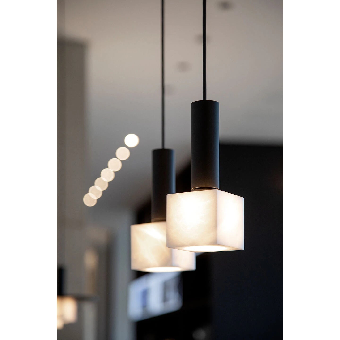 Lymiror Modern Minimalist Alabaster Pendant Lamp - Lamp Copper