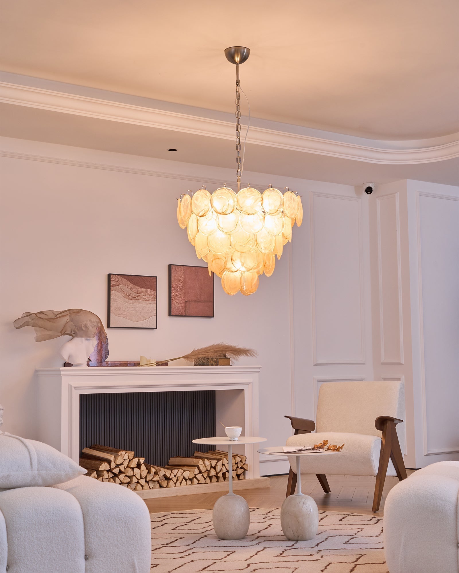 Aurora Chandelier Murano Glass Disc Classic - Blowlighting