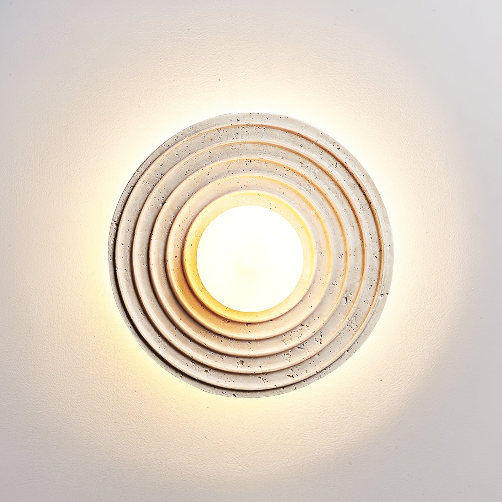 Zelirara Concentric Travertine Wall Light - Letslighting