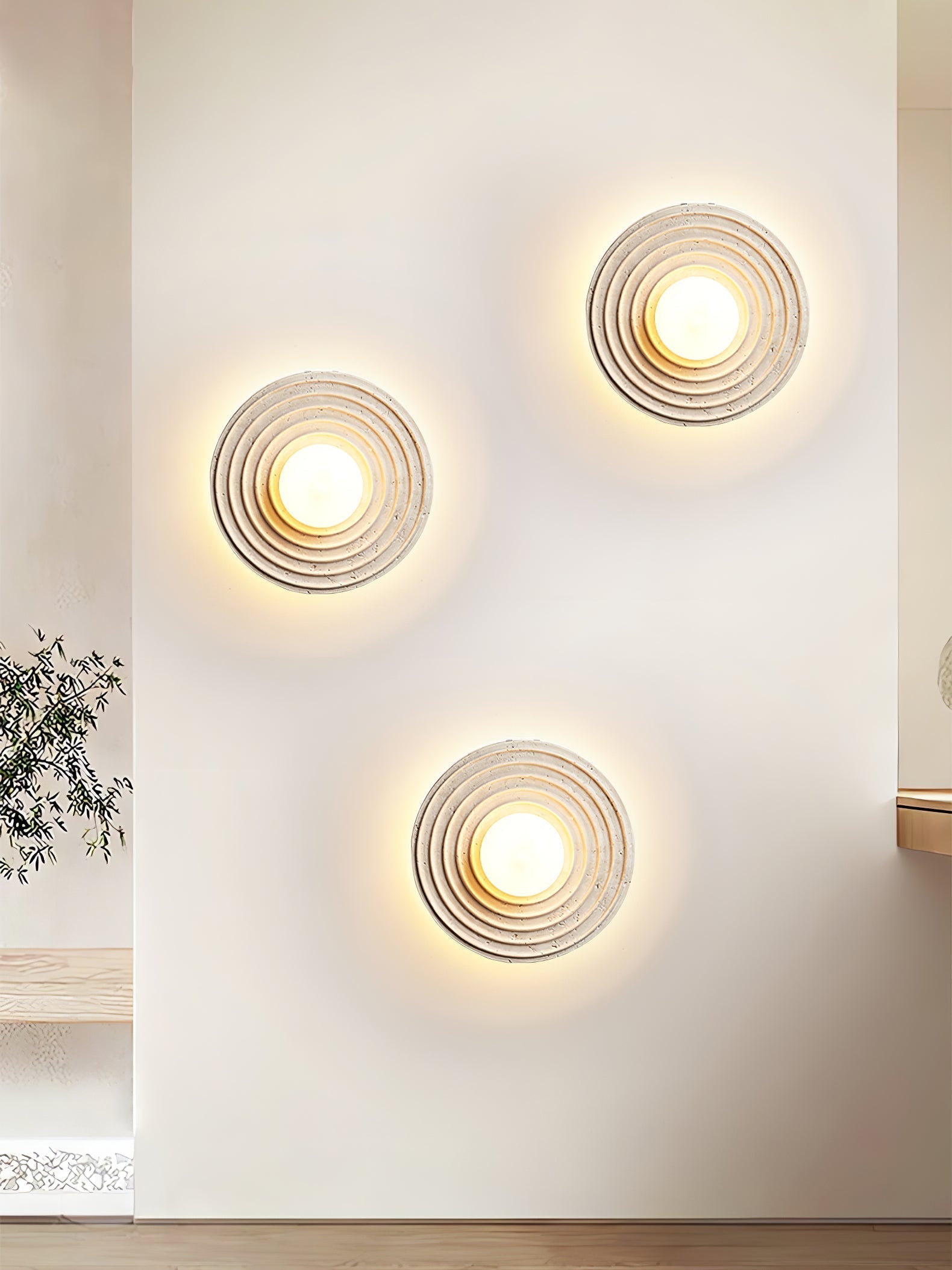 Zelirara Concentric Travertine Wall Light - Letslighting