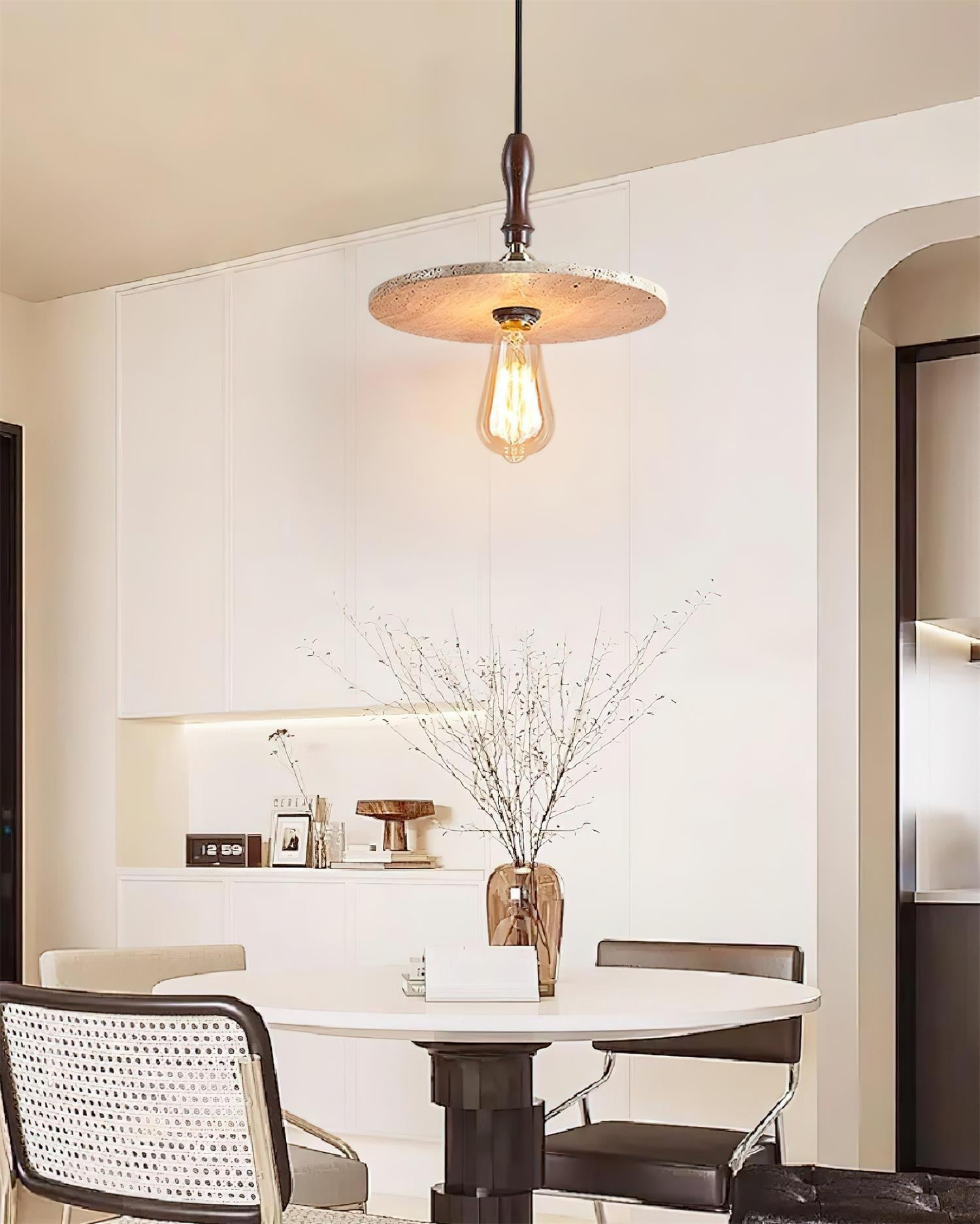 Ritta Orbit Pendant Light Travertine - Letslighting