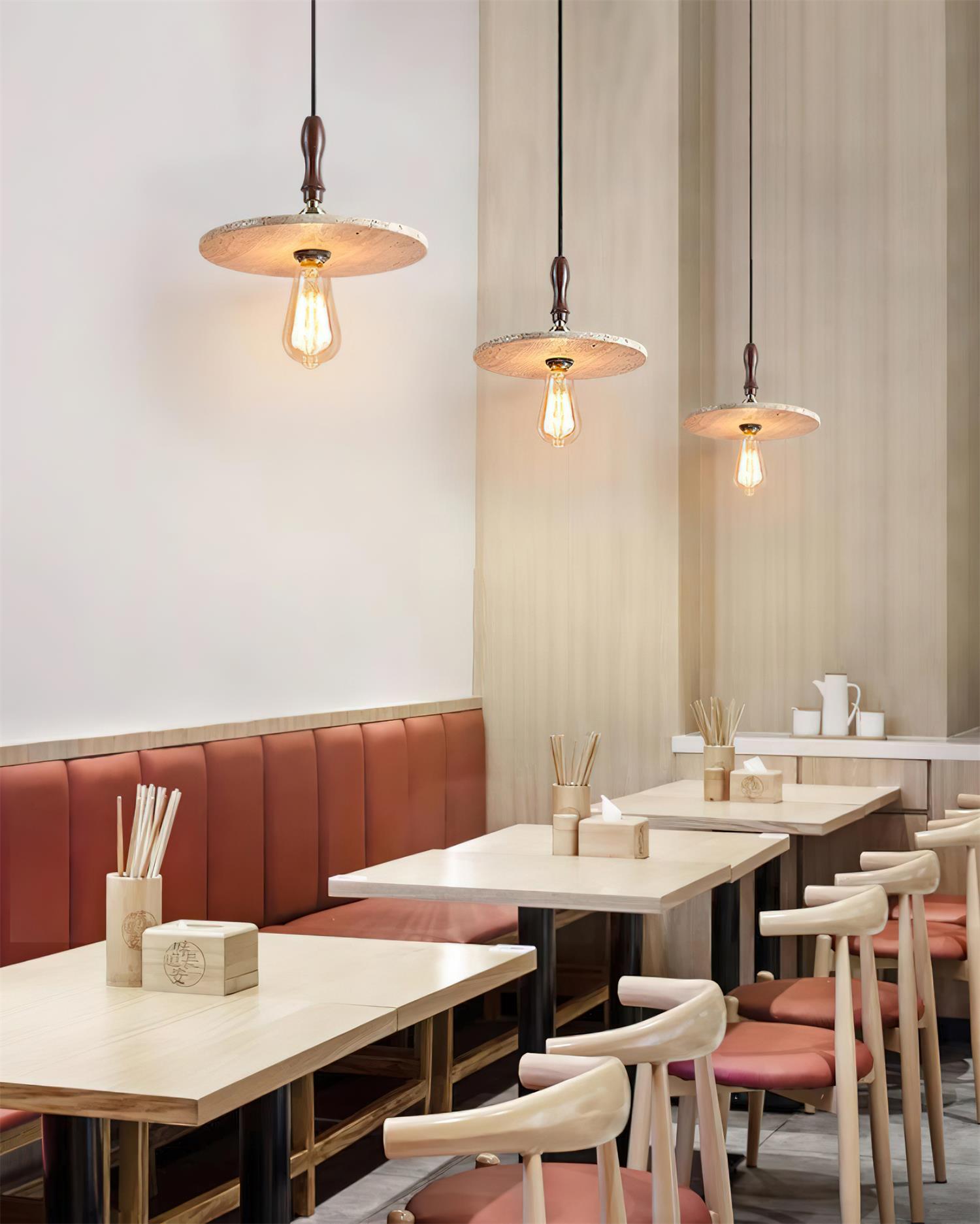 Ritta Orbit Pendant Light Travertine - Letslighting