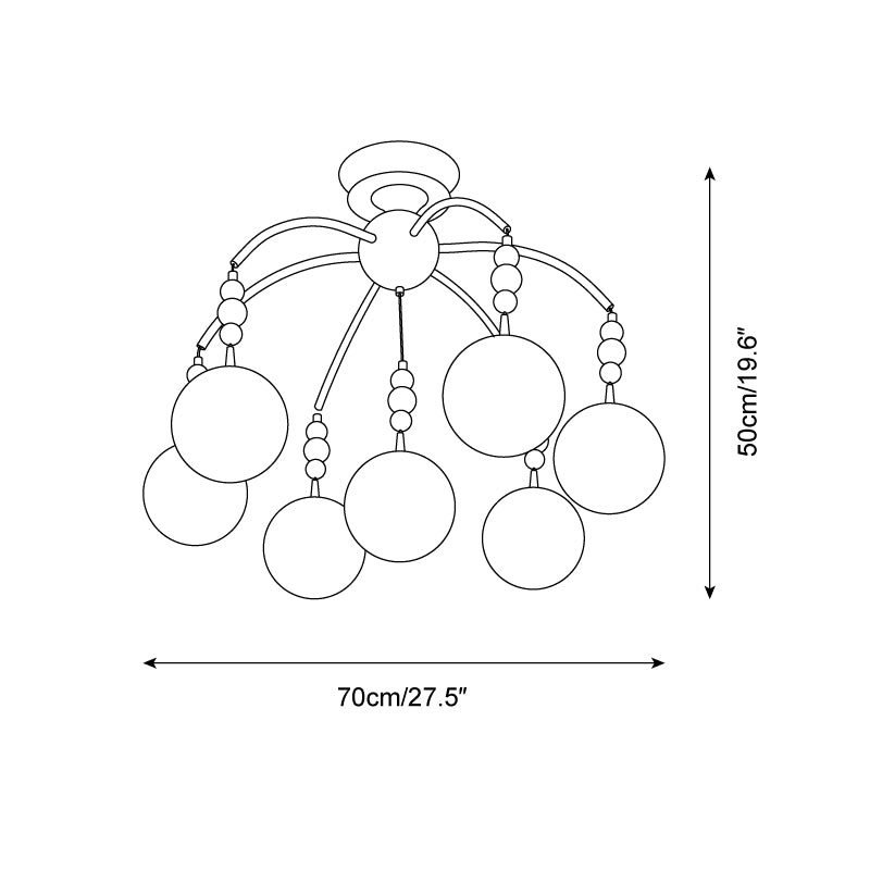 Orbola Ceiling Light Rosy Orb Radiance - Letslighting