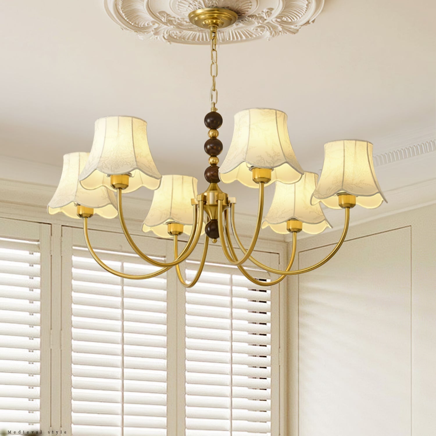 Orchid Chandelier Fabric Golden - Blowlighting