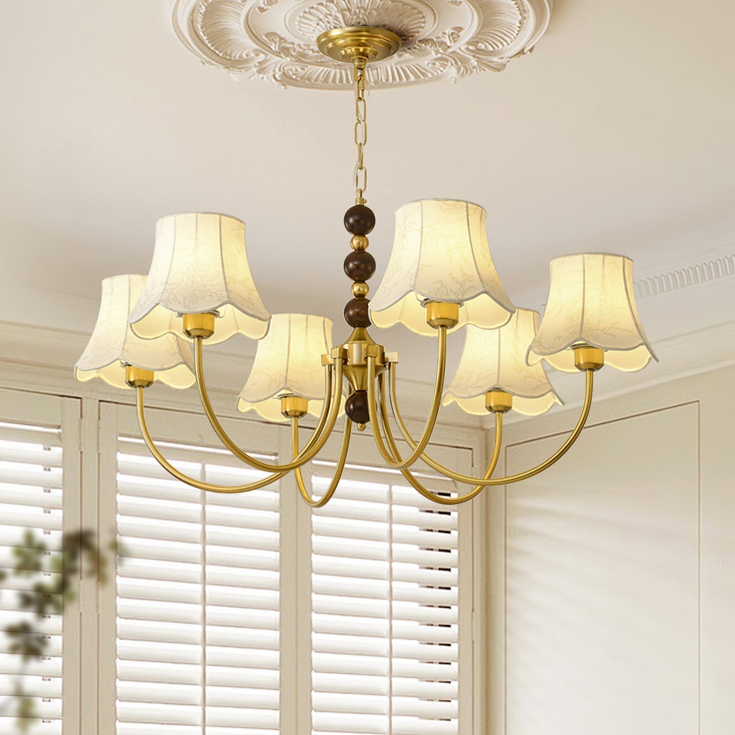 Orchid Chandelier Fabric Golden - Blowlighting