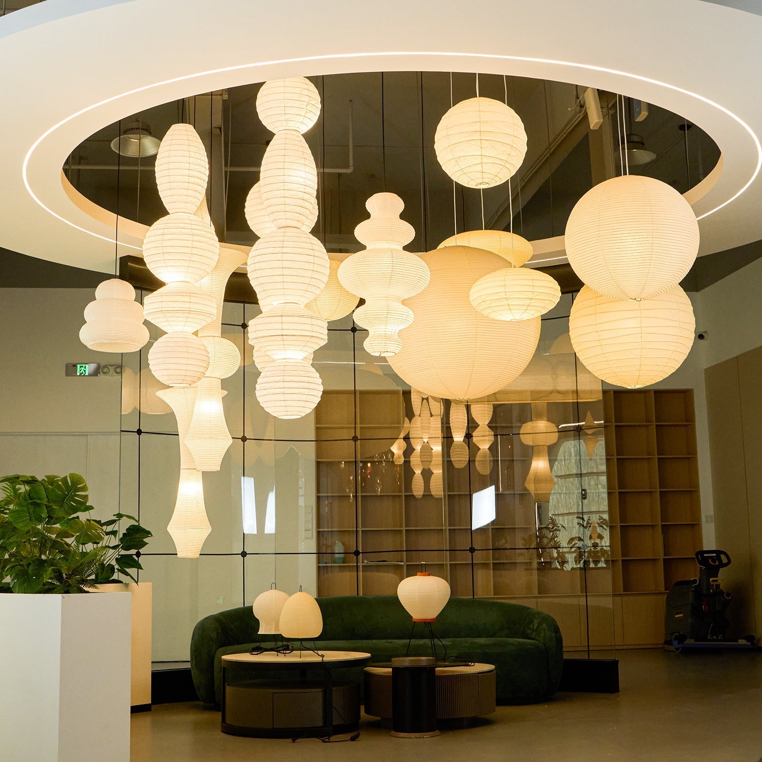 Ori Lantern Series Swag Pendant Lamp - Blowlighting