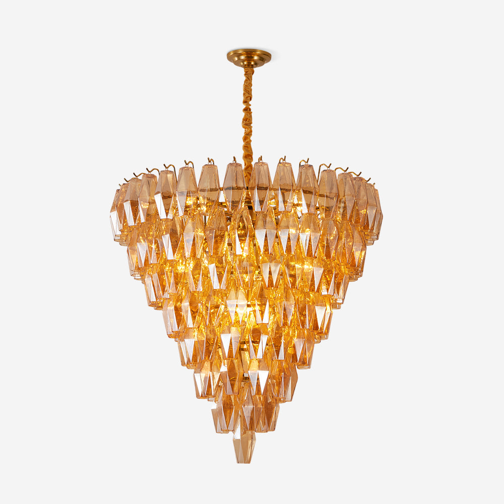 Orinelle Chandelier Prism-Tier Glass Cascade - Letslighting