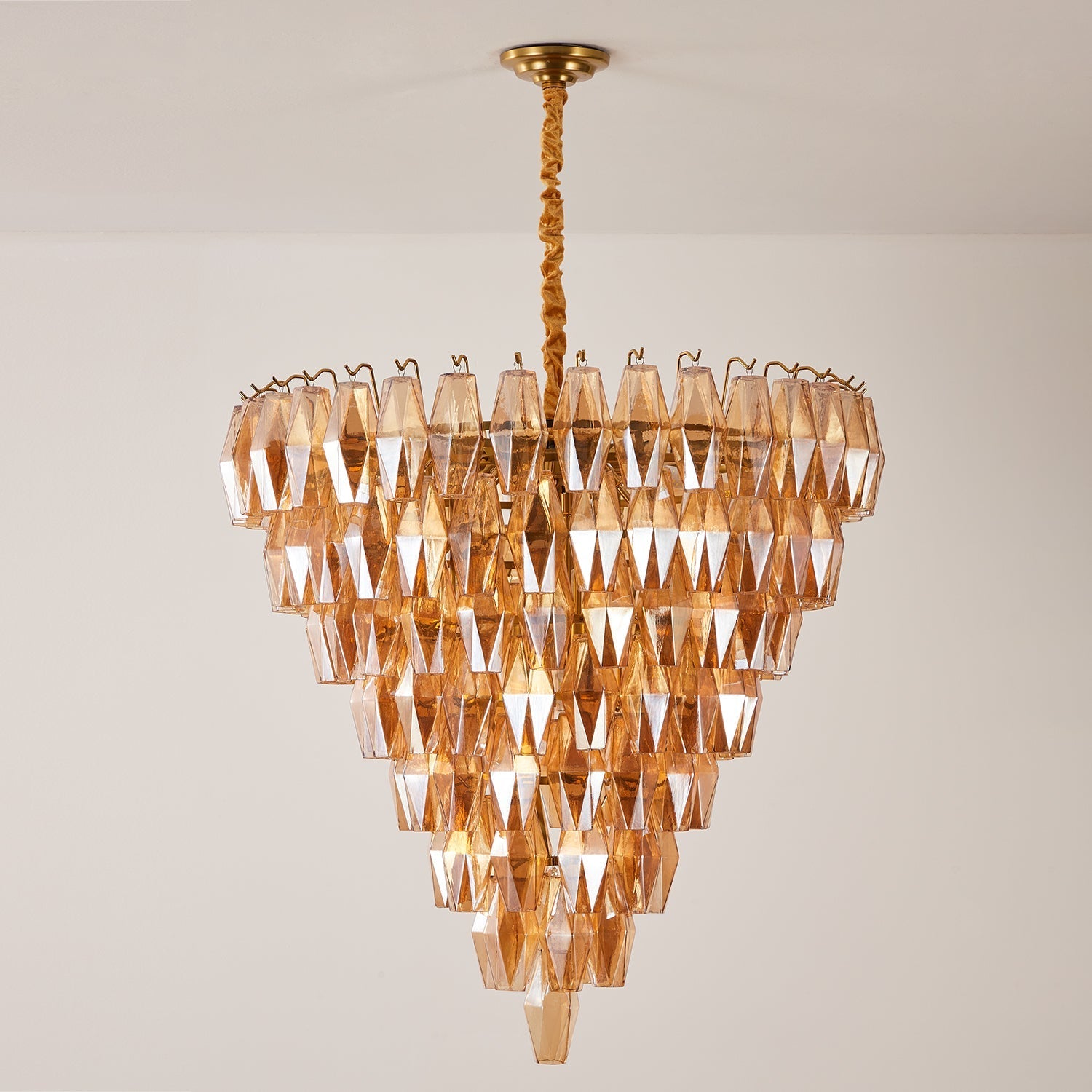 Orinelle Chandelier Prism-Tier Glass Cascade - Letslighting