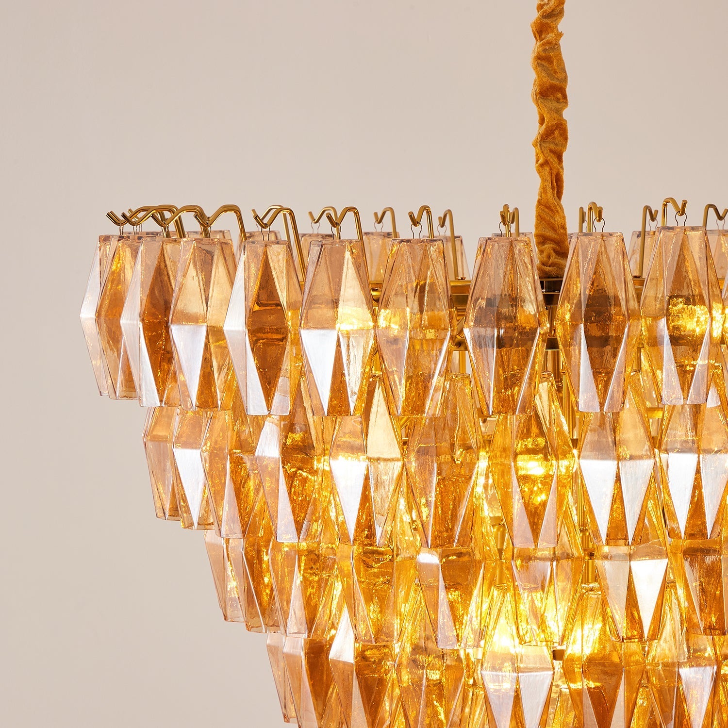 Orinelle Chandelier Prism-Tier Glass Cascade - Letslighting